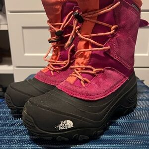 The North Face Fuchsia and Black Snow Boots